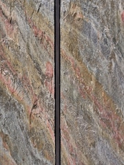 Pacific Black Piedra Mango Wood Veneer 4 Door Sideboard - Image 4 of 8
