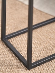 Pacific Black Soho Veneer and Metal Supper Side Table - Image 2 of 6