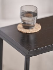 Pacific Black Soho Veneer and Metal Supper Side Table - Image 3 of 6