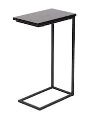 Pacific Black Soho Veneer and Metal Supper Side Table - Image 5 of 6