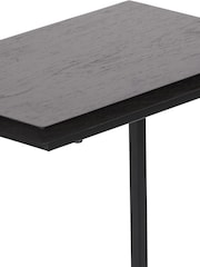 Pacific Black Soho Veneer and Metal Supper Side Table - Image 6 of 6