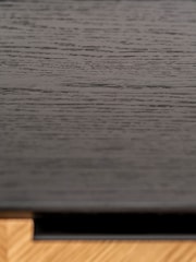 Pacific Black Hailee Chevron Wood Veneer 2 Drawer Console Table - Image 4 of 6