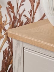 Pacific Natural Fairford Oak and Parchment 2 Drawer Table - Image 4 of 6