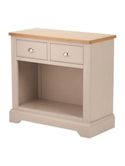 Pacific Natural Fairford Oak and Parchment 2 Drawer Table - Image 6 of 6