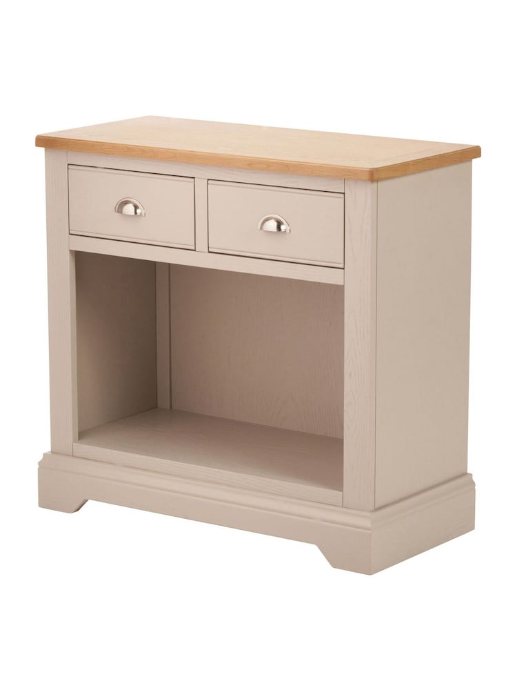 Pacific Natural Fairford Oak and Parchment 2 Drawer Table - Image 6 of 6