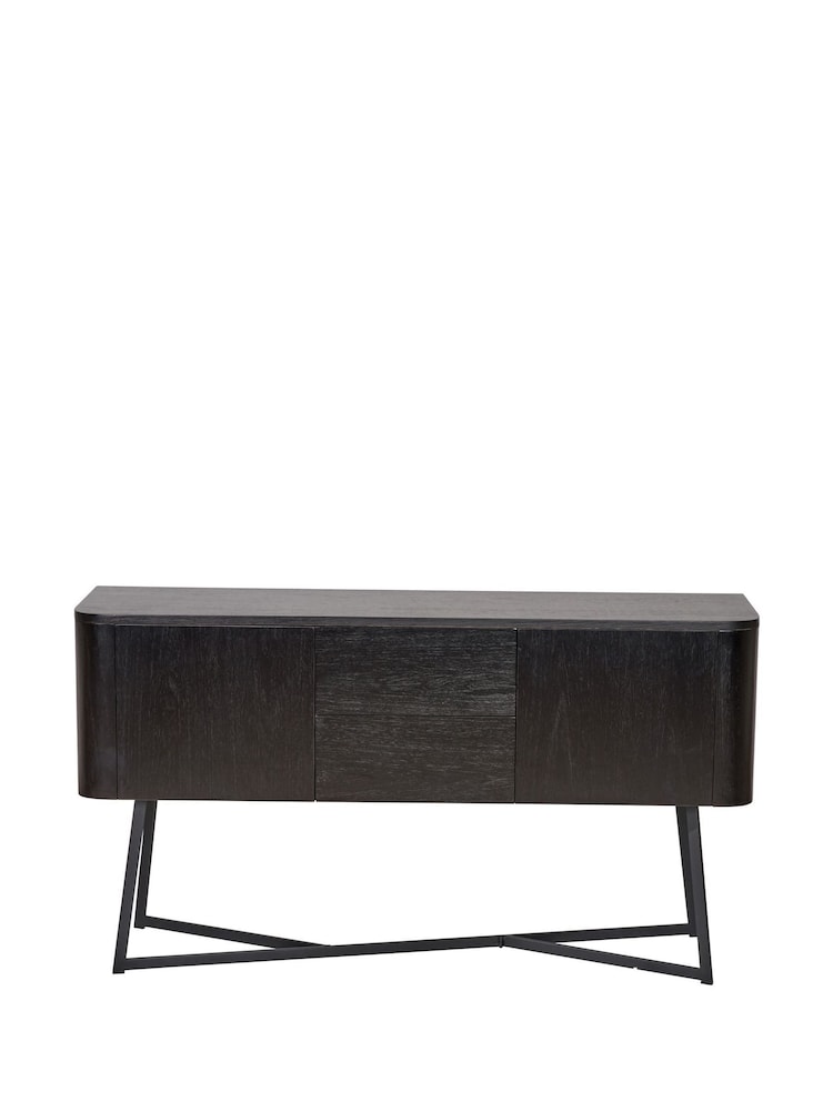 Pacific Black Ukiah Ash Veneer and Metal 2 Door Sideboard - Image 6 of 6