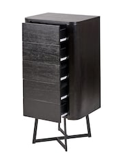 Pacific Black Boy Ukiah Ash Veneer and Metal 5 Drawer Tall - Image 6 of 6