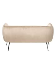 Pacific Cream Lucca Velvet and Metal Sofa - Image 5 of 6