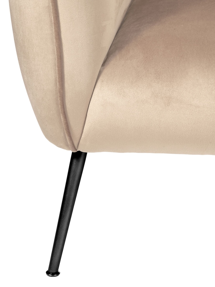 Pacific Cream Lucca Velvet and Metal Sofa - Image 6 of 6