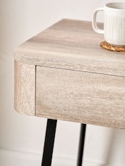 Pacific Grey Ukiah Oak Veneer and Metal Bedside Unit - Image 2 of 6