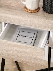 Pacific Grey Ukiah Oak Veneer and Metal Bedside Unit - Image 4 of 6