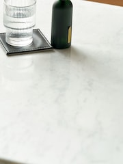 Pacific White Kalani Marble and Metal Square Coffee Table - Image 2 of 6