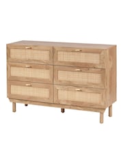 Pacific Natural Henrik Rattan 6 Drawer Unit - Image 6 of 6