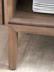 Pacific Black Gio Acacia Wood 3 Door Niche Shelf Unit - Image 4 of 6