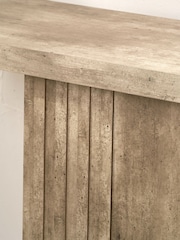 Pacific Grey Elkton Concrete Effect Wood Veneer Console Table - Image 2 of 6