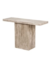 Pacific Grey Elkton Concrete Effect Wood Veneer Console Table - Image 5 of 6