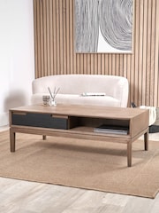 Pacific Black Gio Acacia Wood 2 Drawer Coffee Table - Image 1 of 6