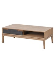 Pacific Black Gio Acacia Wood 2 Drawer Coffee Table - Image 6 of 6