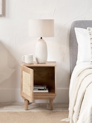 Pacific Natural Henrik Rattan 1 Door Bedside Unit - Image 2 of 6