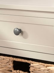 Pacific Cream Devonshire Pine Wood 1 Drawer 4 Basket Tall Unit - Image 4 of 6