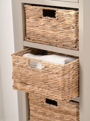 Pacific Cream Devonshire Pine Wood 1 Drawer 4 Basket Tall Unit - Image 5 of 6