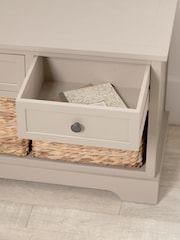 Pacific Cream Devonshire Pine Wood 3 Drawer 3 Basket Unit - Image 3 of 6