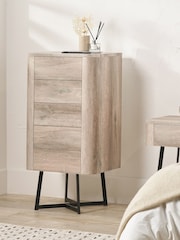 Pacific Grey Boy Ukiah Oak Veneer and Metal 5 Drawer Tall - Image 1 of 6