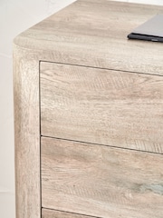 Pacific Grey Boy Ukiah Oak Veneer and Metal 5 Drawer Tall - Image 4 of 6