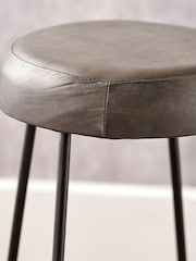Pacific Brown Cosimo Leather and Metal Button Bar Stool - Image 2 of 6