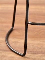 Pacific Brown Cosimo Leather and Metal Button Bar Stool - Image 3 of 6