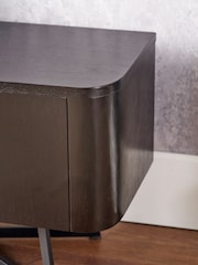 Pacific Black Ukiah Ash Veneer and Metal 2 Door Low Unit - Image 5 of 6