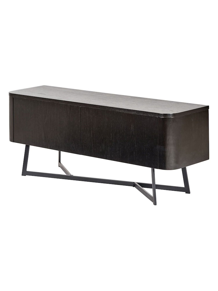 Pacific Black Ukiah Ash Veneer and Metal 2 Door Low Unit - Image 6 of 6