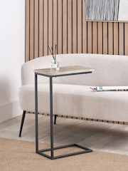 Pacific Grey Soho Concrete Metal Supper Side Table - Image 1 of 6