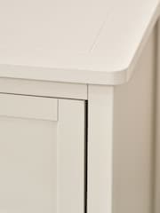 Pacific Grey Croft Linen Pine 3 Drawer Tall Unit - Image 3 of 6