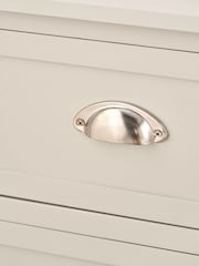 Pacific Grey Croft Linen Pine 3 Drawer Tall Unit - Image 4 of 6