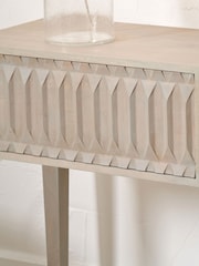 Pacific Grey Khao Mango Wood 1 Drawer Console Table - Image 2 of 6