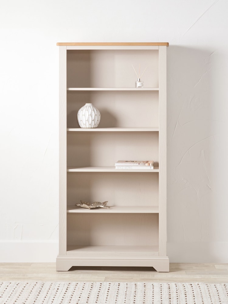 Pacific Natural Fairford Oak and Parchment 5 Shelf Unit - Image 1 of 6