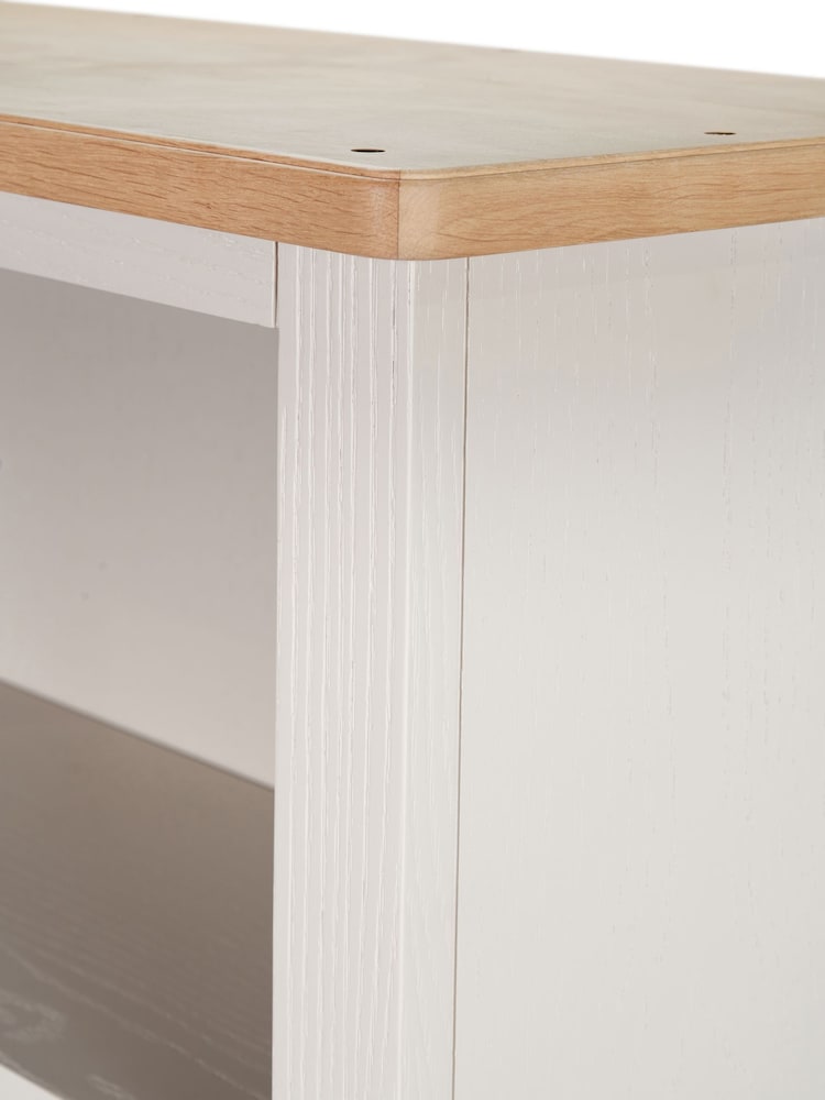 Pacific Natural Fairford Oak and Parchment 5 Shelf Unit - Image 6 of 6