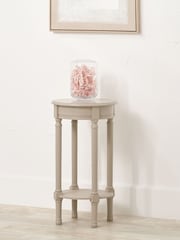 Pacific Grey Heritage Pine Wood Round Accent Table - Image 1 of 6