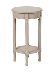 Pacific Grey Heritage Pine Wood Round Accent Table - Image 3 of 6