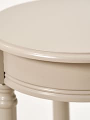 Pacific Grey Heritage Pine Wood Round Accent Table - Image 4 of 6
