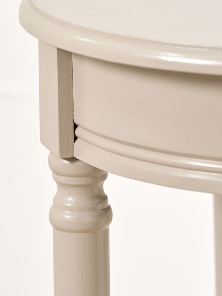 Pacific Grey Heritage Pine Wood Round Accent Table - Image 6 of 6