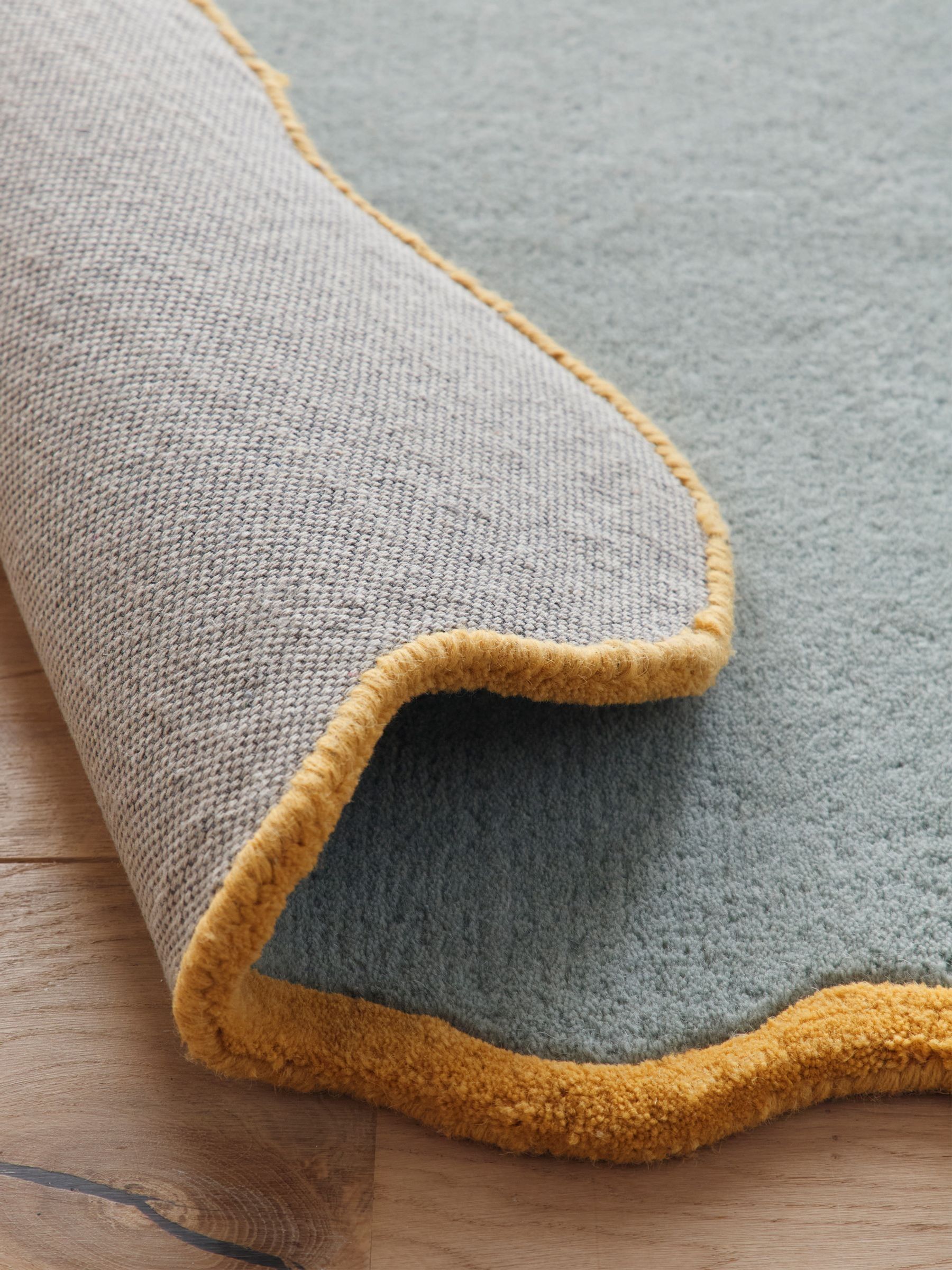 Buy Origin Rugs Duck Egg Ochre Scalloped Elsie Rug from the Next UK ...