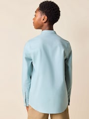 Mineral Green Long Sleeve Grandad Collar Oxford Shirt (3-16yrs) - Image 3 of 7