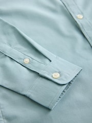 Mineral Green Long Sleeve Grandad Collar Oxford Shirt (3-16yrs) - Image 7 of 7