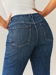 ダークブルー - Hourglass ミッドライズオーセンティックブーツカットジーンズ - 画像 4 / 8