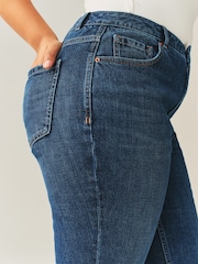 ダークブルー - Hourglass ミッドライズオーセンティックブーツカットジーンズ - 画像 5 / 8