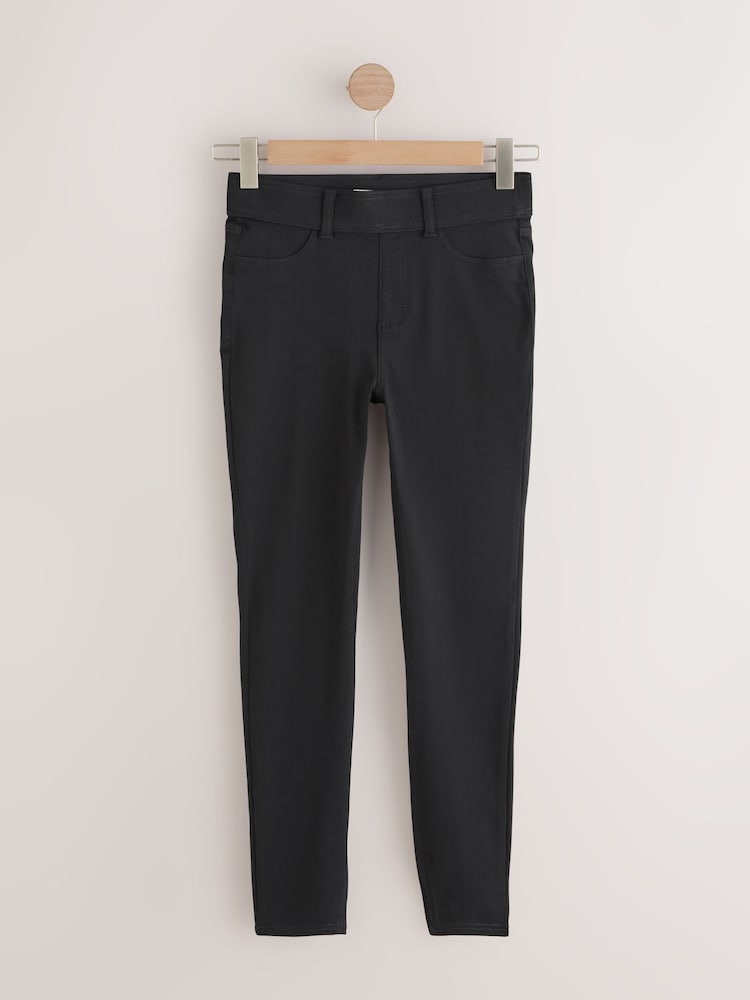 Black/Rinse Blue Full Length Jersey Denim Leggings 2 Pack - Image 2 of 5 Black/Rinse Blue Full Length Jersey Denim Leggings 2 Pack - Image 2 of 5