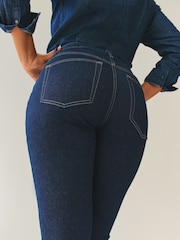 Rinse Blue Hourglass Mid Rise Skinny Jeans - Image 7 of 7