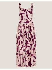Monsoon Purple Annie Print Midi Dress - Image 5 of 5